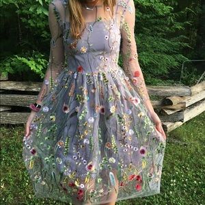 Embroidered Chiffon Formal Dress (with tags)